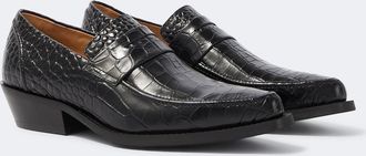 Our Legacy Cypher croc-effect leather loafers