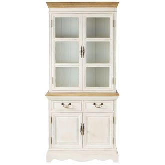Maisons du monde Alacena crema de pino y chapa de roble de 85 cm