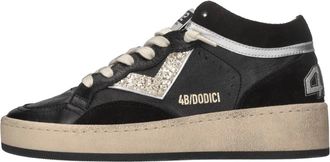 4B12 Sneakers - Dames - Sneakers - Zwart - 38 EU - Leer - Schoenen