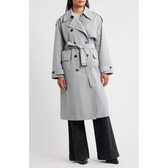 Bernardo Belted Trench Coat in Grey at Nordstrom Rack, Size Xx-Large