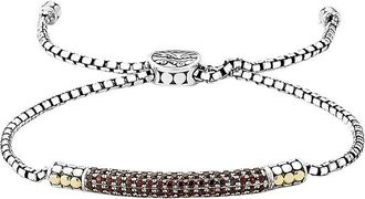 Samuel B. 18K & Silver 1.41 Ct. Tw. Garnet Bracelet