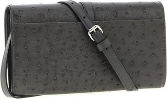 Stella McCartney Ostrich-Embossed Faux Leather Wallet - Black