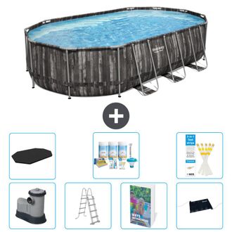 Bestway Piscina Bestway Power Steel Oval - 610x366x122 Cm - 8-piezas S632