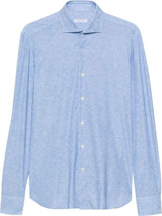 Orian mélange-effect shirt - men - Elastane/Polyamide - 42 - Blue