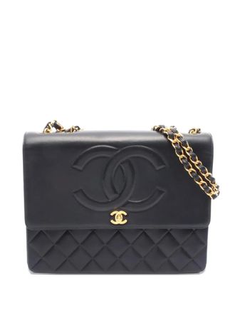 Chanel 1991-1994 Maxi Jumbo CC Quilted Lambskin shoulder bag - Black