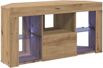 vidaXL Corner LED TV Cabinet Wall-mounted Artisan Oak 108 x 40 x 50 cm vidaXL