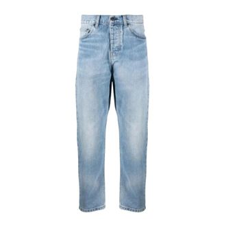 Carhartt Work in Progress Straight Cut Jean with Details - male - Carhartt Wip - Slim Fit Jeans - Blue - W30 - Jeans