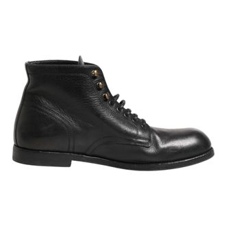 Dolce & Gabbana Lace-up Boots, male, Black, Size: 11 US Short Boots