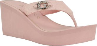 Guess Shai Platform Wedge Flip Flop in Light Pink 680 at Nordstrom, Size 11