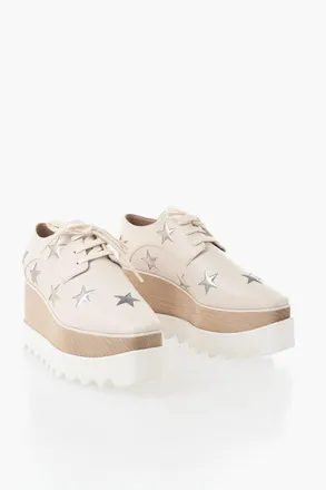 Stella McCartney Platform Sneakers ELYSE in Eco-Leather with 9cm Wooden Heel Stella McCartney