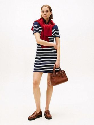 Tommy Hilfiger Jersey Mock Neck Mini Jumper Dress
