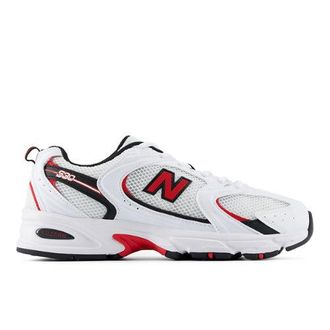 New Balance Unisex 530 in Bianco/Nero, Sintetica, Taglia 38.5