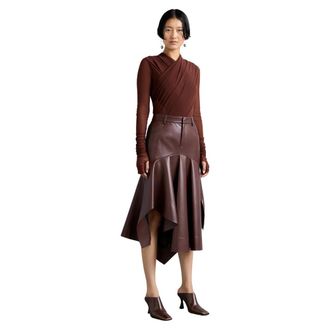 Philosophy di Lorenzo Serafini Leather Skirts, female, Brown, Size: XS gonne Poliestere