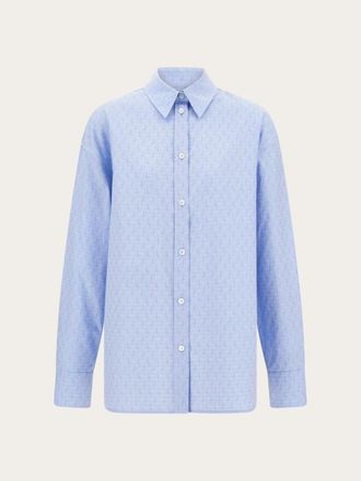 Ferragamo Monogram Cotton Oxford Shirt