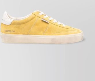 Golden Goose star suede panelled round toe sneakers