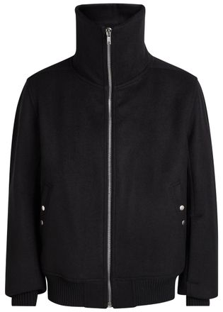 Rick Owens Blixa Dracucollar Wool Bomber Jacket - Black - 50 (IT50 / L)