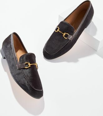 Talbots Katelyn Calf Hair Bit Loafers - Dark Chocolate - 10 1/2 M Talbots