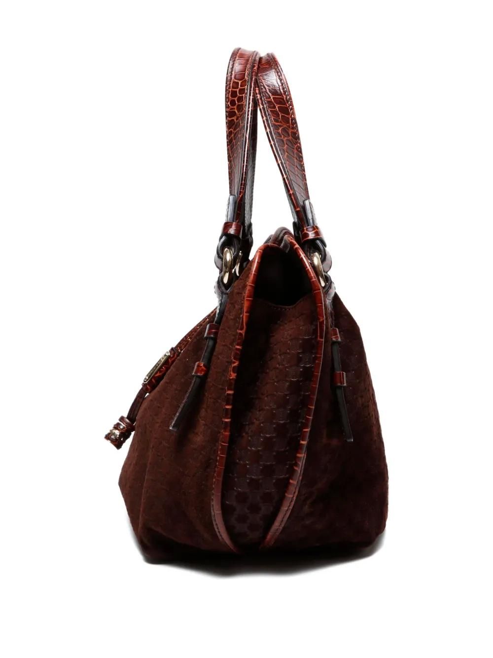 Hobo Bag Shopper Wildleder Wildleder Handtasche Grau ITAL DAMEN