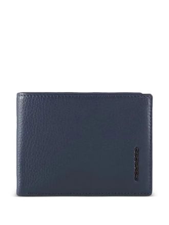 Piquadro logo-lettering wallet - unisex - Leather/Polyester - One Size - Blue