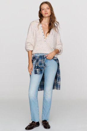 Mother The Rascal Hover High Rise Straight Leg Jeans