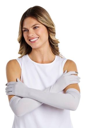 Coolibar Culebra Long Full Finger UV Sun Gloves, UPF 50+ Sun Protection in Sleek Grey at Nordstrom, Size X-Small
