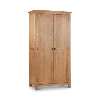 Julian Bowen Marlborough Wardrobe With 2 Doors 1.9m- Oak - Julian Bowen | TJ Hughes