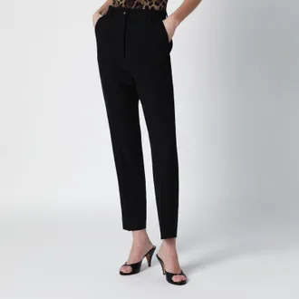 Dolce & Gabbana Black wool canvas trousers