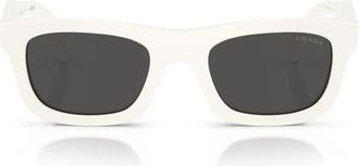 Prada 53mm Pillow Sunglasses in Talc /Dark Grey at Nordstrom