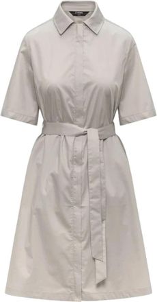K-Way Kleedjes - Dames - Shirt Kleedjes - Beige - S - Katoen - Kleedjes