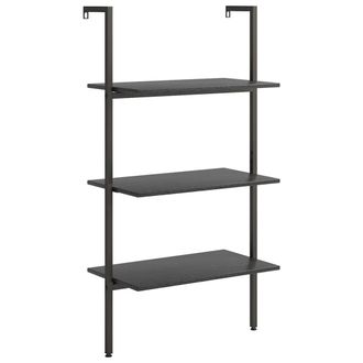 vidaXL Estanter&iacute;a Inclinada De 3 Niveles Negro 64x35x120,5 Cm Vidaxl
