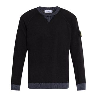Stone Island Trui met ronde hals - Heren - Ronde hals truien - Blauw - L - Katoen - Truien & Vesten