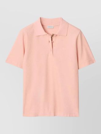Burberry priscilla polo collar top short sleeves