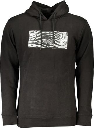 Cavalli Zebra Print Hoodie Sweatshirt - Heren - Hoodies - Zwart - 3XL - Katoen - Hoodies & sweatvesten