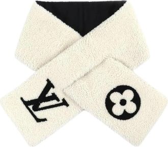 Louis Vuitton Pre-owned Echarpe Shirring Shearling Sjaal - Heren - Vintage Accessoires - Beige - ONE Size - Leer - Vintage