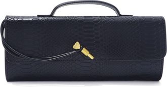 Adornia Black Embossed Envelope Bag