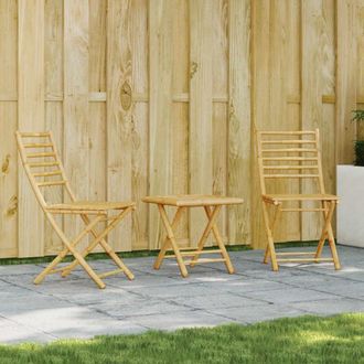 vidaXL Juego De Mesa Y Sillas De Jard&iacute;n 3 Piezas Bamb&uacute; Vidaxl