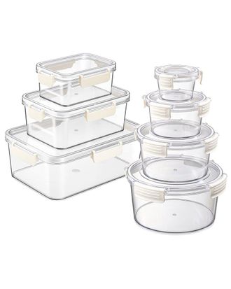 Sorbus 7-Pack Round & Rectangle Food Storage Containers