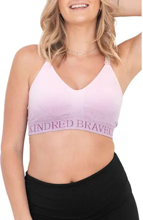 Kindred Bravely Sublime Hands-Free Pumping & Nursing Sports Bra - Sizing Available in B-D Cup in Ombre Purple at Nordstrom, Size X-Large