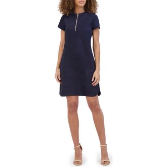 Kensie Faux Suede Shirtdress in Navy at Nordstrom Rack, Size 10
