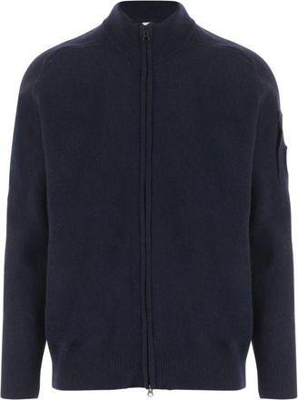 C.P. Company Wolmix Ritsvest - Heren - Vesten - Blauw - XL - Wol - Truien & Vesten