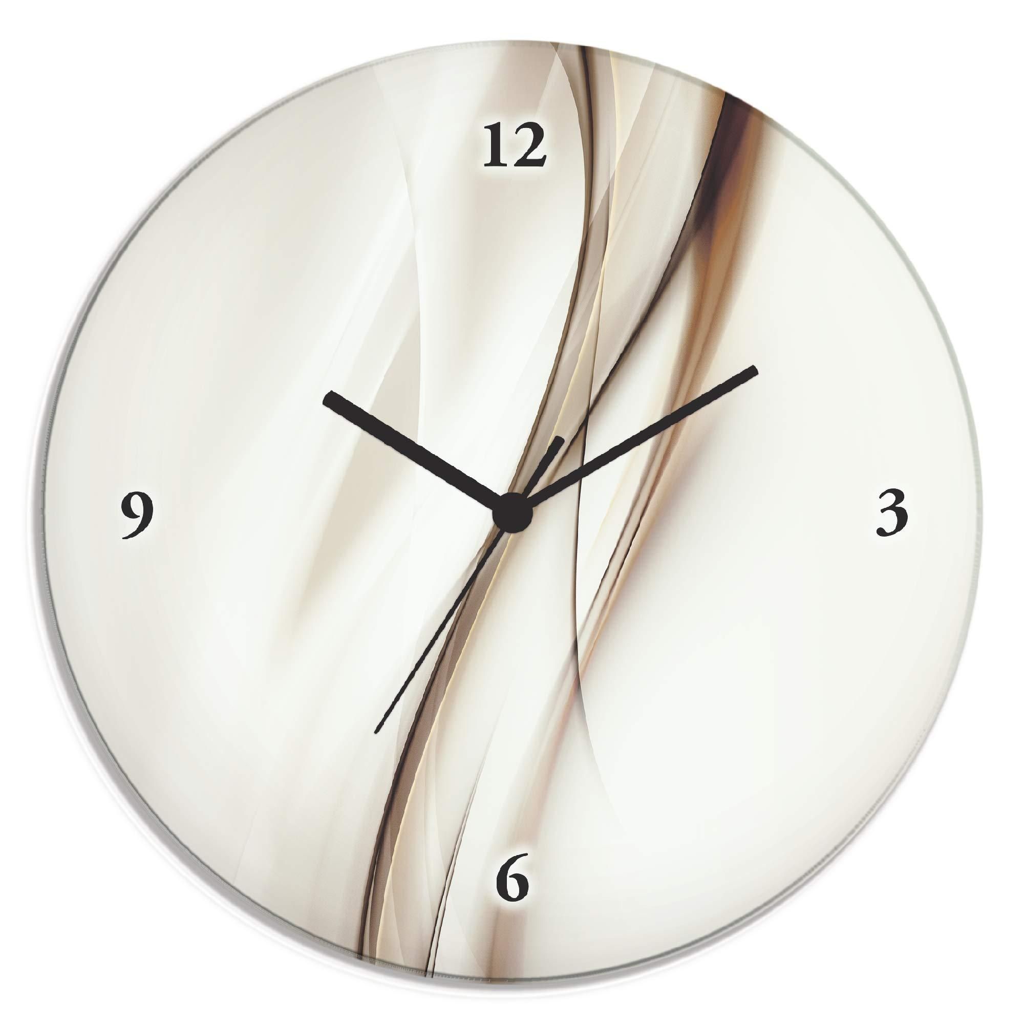 ARTLAND Lautlose Alu-Wanduhr Im Retro-Lokomotiven-Design – 30x30 Cm, Quadratisch