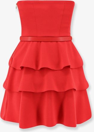 Elisabetta Franchi Womens Mini Dress With Bustier Detail - Red Polyester