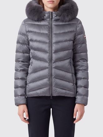 Colmar Short Quilted Nylon Down Jacket with Shearling Hood