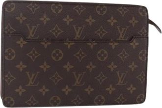 Louis Vuitton Pre-owned Clutches, female, Brown, Size: ONE SIZE Pre-owned Canvas Clutch
