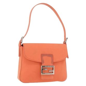 Fendi Pre-owned Nylon Shoulder Bag - Dames - Pre-owned - Oranje - Maat: ONE Size Nylon