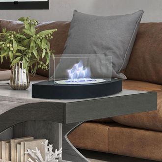 Living and Home Unique Smokeless Stainless Steel Tabletop Ethanol Fireplace - Living and Home | TJ Hughes