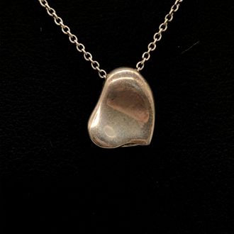 Tiffany & Co. Tiffany Full Heart Necklace, Silver Womens 925 (Pre-Owned)