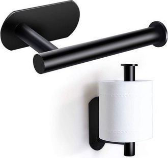 OEM Soporte Para Papel Higi&eacute;nico De Dos Piezas Con Interruptor De Encendido/apagado, Soporte De Pared De Acero Inoxidable Para Cocina Y Ba&ntilde;o (negro