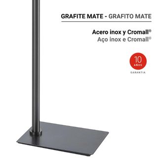 Gedy Gedy - Tr318100000 Trilly Toallero Y Columna De Pie Gun Metal - Ref: Tr318100000