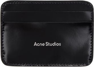 Acne Studios 黒 レザー コインケース 定期入れ本体 新品未使用】Acne Studios ジップレザーウォレット キーリング